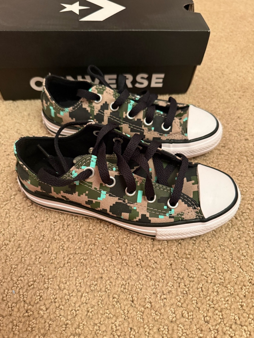 New in box. Converse low sneakers. Size 12